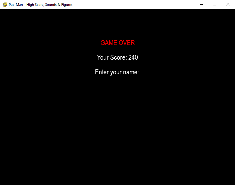 Pacman Highscore